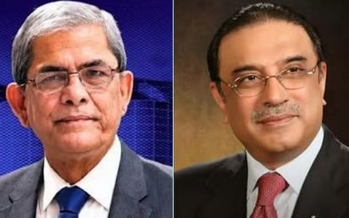 মির্জা ফখরুলকে অভিনন্দন জানিয়ে পাকিস্তান সফরের আমন্ত্রণ জারদারির